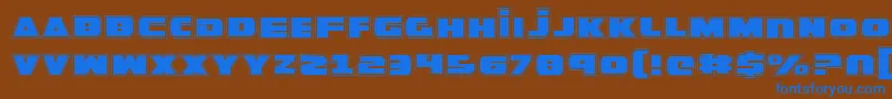 GuardianPro Font – Blue Fonts on Brown Background
