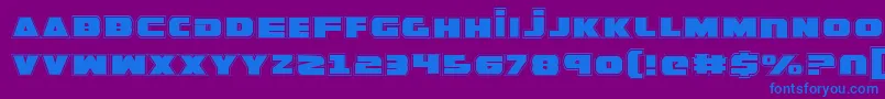Шрифт GuardianPro – синие шрифты на фиолетовом фоне