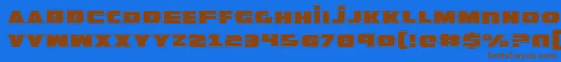 GuardianPro-fontti – ruskeat fontit sinisellä taustalla