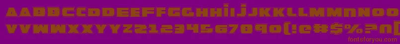 GuardianPro-fontti – ruskeat fontit violetilla taustalla