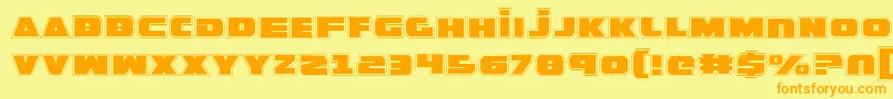 Шрифт GuardianPro – оранжевые шрифты на жёлтом фоне
