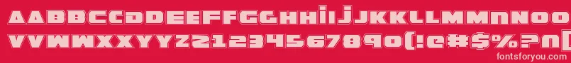 GuardianPro-fontti – vaaleanpunaiset fontit punaisella taustalla