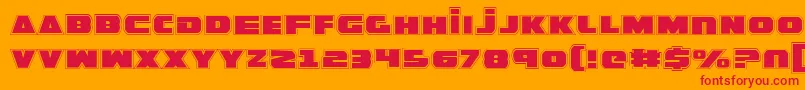 GuardianPro Font – Red Fonts on Orange Background