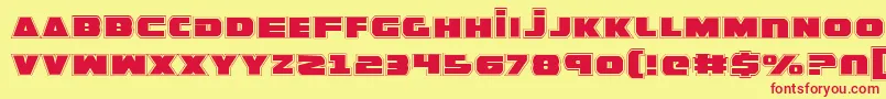 GuardianPro Font – Red Fonts on Yellow Background