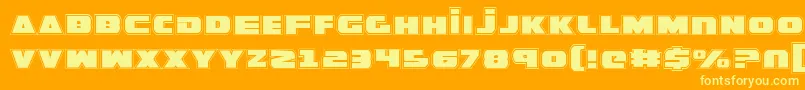 GuardianPro Font – Yellow Fonts on Orange Background