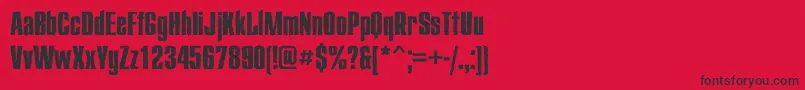 Starroughc Font – Black Fonts on Red Background