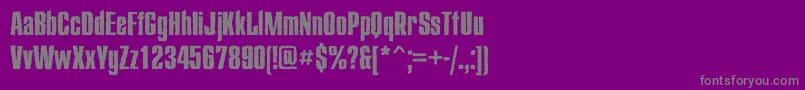 フォントStarroughc – 紫の背景に灰色の文字