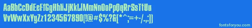 Starroughc Font – Green Fonts on Blue Background