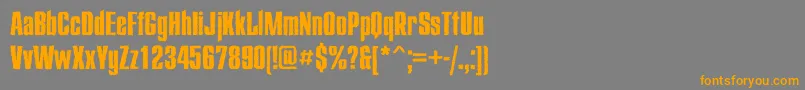 Starroughc Font – Orange Fonts on Gray Background