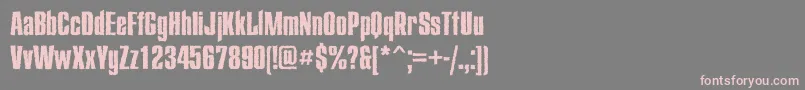 Starroughc-Schriftart – Rosa Schriften auf grauem Hintergrund