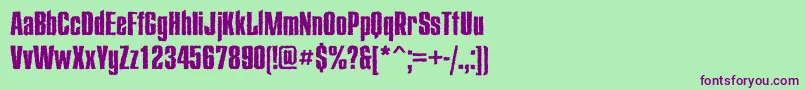 Starroughc Font – Purple Fonts on Green Background
