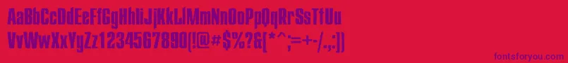 Starroughc Font – Purple Fonts on Red Background