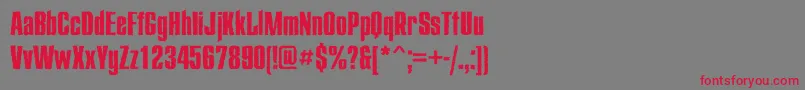 Starroughc Font – Red Fonts on Gray Background