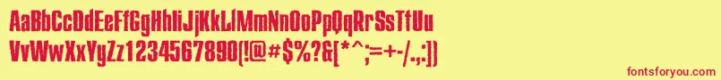 Starroughc Font – Red Fonts on Yellow Background