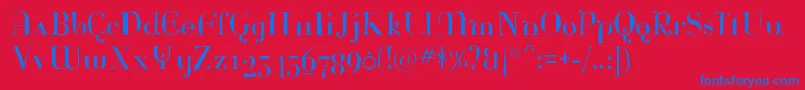 Rinagaunt Font – Blue Fonts on Red Background