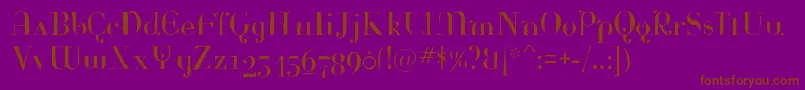 Rinagaunt-Schriftart – Braune Schriften auf violettem Hintergrund