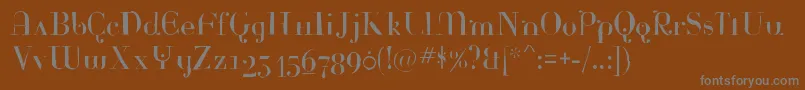 Rinagaunt Font – Gray Fonts on Brown Background