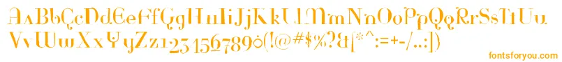 Rinagaunt Font – Orange Fonts on White Background