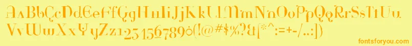 Rinagaunt Font – Orange Fonts on Yellow Background