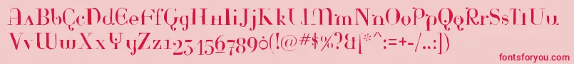 Rinagaunt Font – Red Fonts on Pink Background