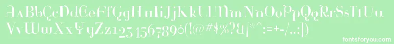 Rinagaunt Font – White Fonts on Green Background