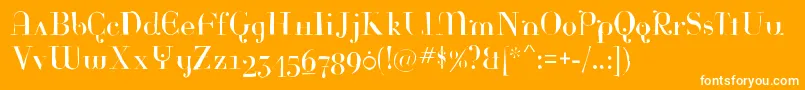 Rinagaunt Font – White Fonts on Orange Background