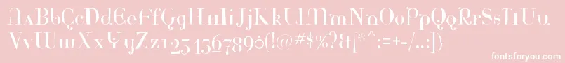 Rinagaunt Font – White Fonts on Pink Background