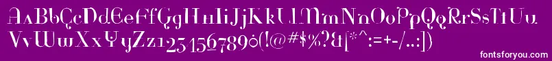 Rinagaunt Font – White Fonts on Purple Background