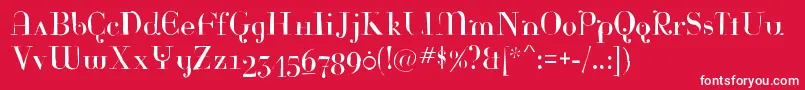 Rinagaunt Font – White Fonts on Red Background