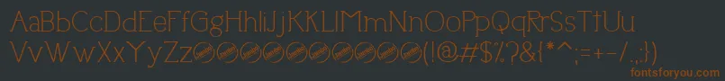 UptownEleganceRegular Font – Brown Fonts on Black Background