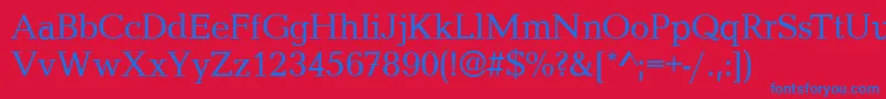 CanyonRegular Font – Blue Fonts on Red Background