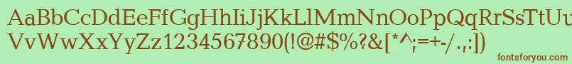 CanyonRegular Font – Brown Fonts on Green Background