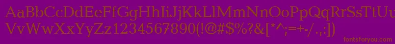 CanyonRegular Font – Brown Fonts on Purple Background