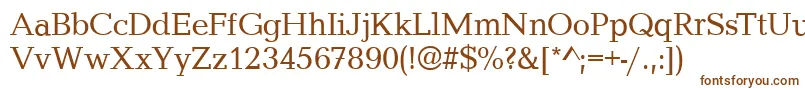CanyonRegular-fontti – ruskeat fontit valkoisella taustalla