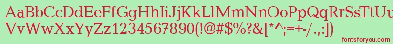 CanyonRegular Font – Red Fonts on Green Background