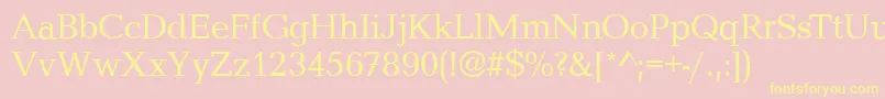 CanyonRegular Font – Yellow Fonts on Pink Background