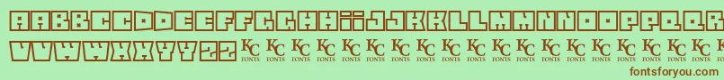 Squareflodemo Font – Brown Fonts on Green Background