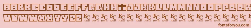 Squareflodemo Font – Brown Fonts on Pink Background