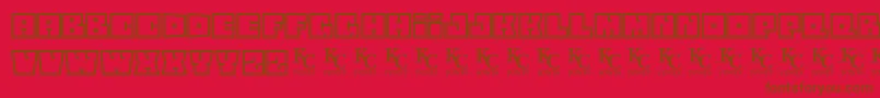 Squareflodemo Font – Brown Fonts on Red Background