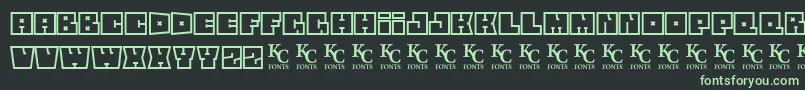 Squareflodemo Font – Green Fonts on Black Background
