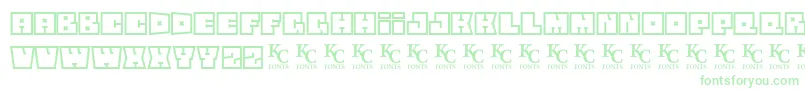Squareflodemo Font – Green Fonts on White Background