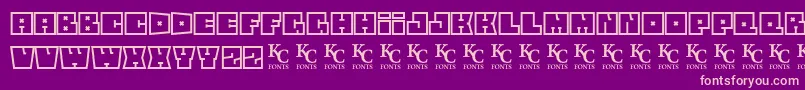 Squareflodemo Font – Pink Fonts on Purple Background