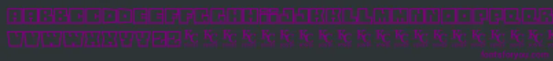 Шрифт Squareflodemo – фиолетовые шрифты на чёрном фоне