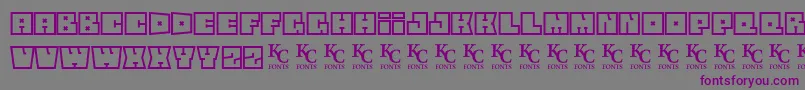 Squareflodemo Font – Purple Fonts on Gray Background