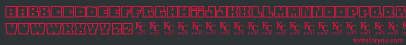 Squareflodemo Font – Red Fonts on Black Background