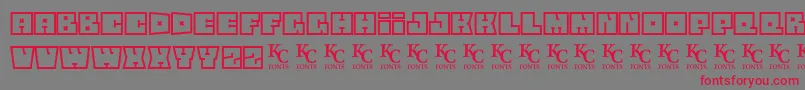 Squareflodemo Font – Red Fonts on Gray Background