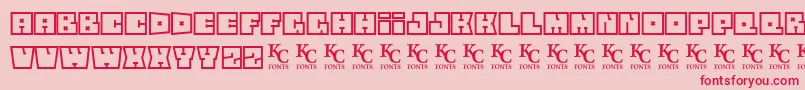 Squareflodemo Font – Red Fonts on Pink Background