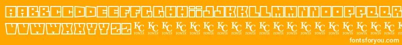 Squareflodemo Font – White Fonts on Orange Background