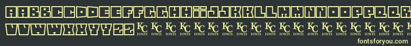 Squareflodemo Font – Yellow Fonts on Black Background
