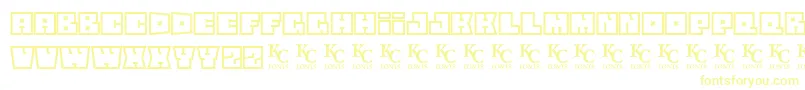 Squareflodemo Font – Yellow Fonts on White Background